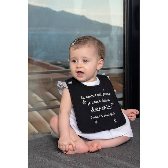BB&Co Bavoir "Ce soir, c'est promis…" Noir 0-18 mois BB&Co Bavoir "Ce soir, c'est promis…" Noir 0-18 mois