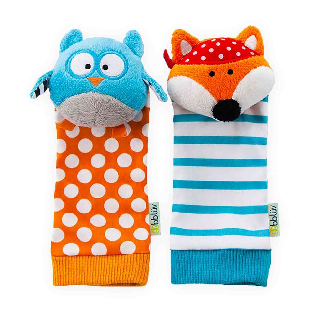 BBLUV - Chaussettes d'éveil Hibou et renard BLEU BBlüv