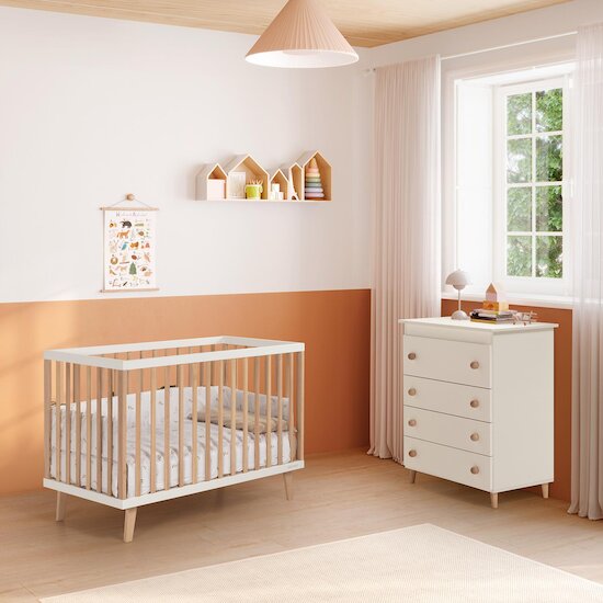 Micuna Lit Bébé Mencia Blanc Wood 60x120 cm