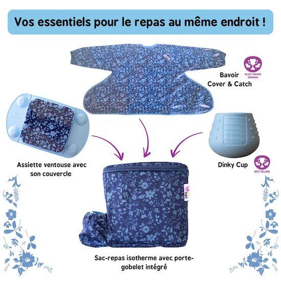 Tidy tot Coffret repas Fleur de Jardin Bleu 