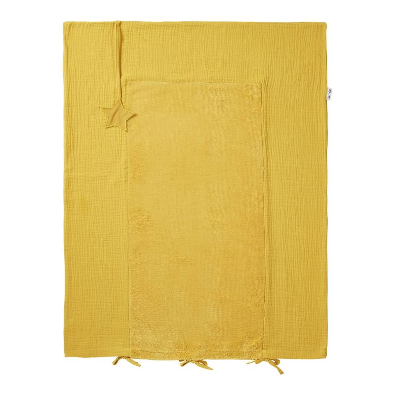 BB & Co - Housse de matelas à langer bambou & gaze Mix & Match JAUNE BB&Co