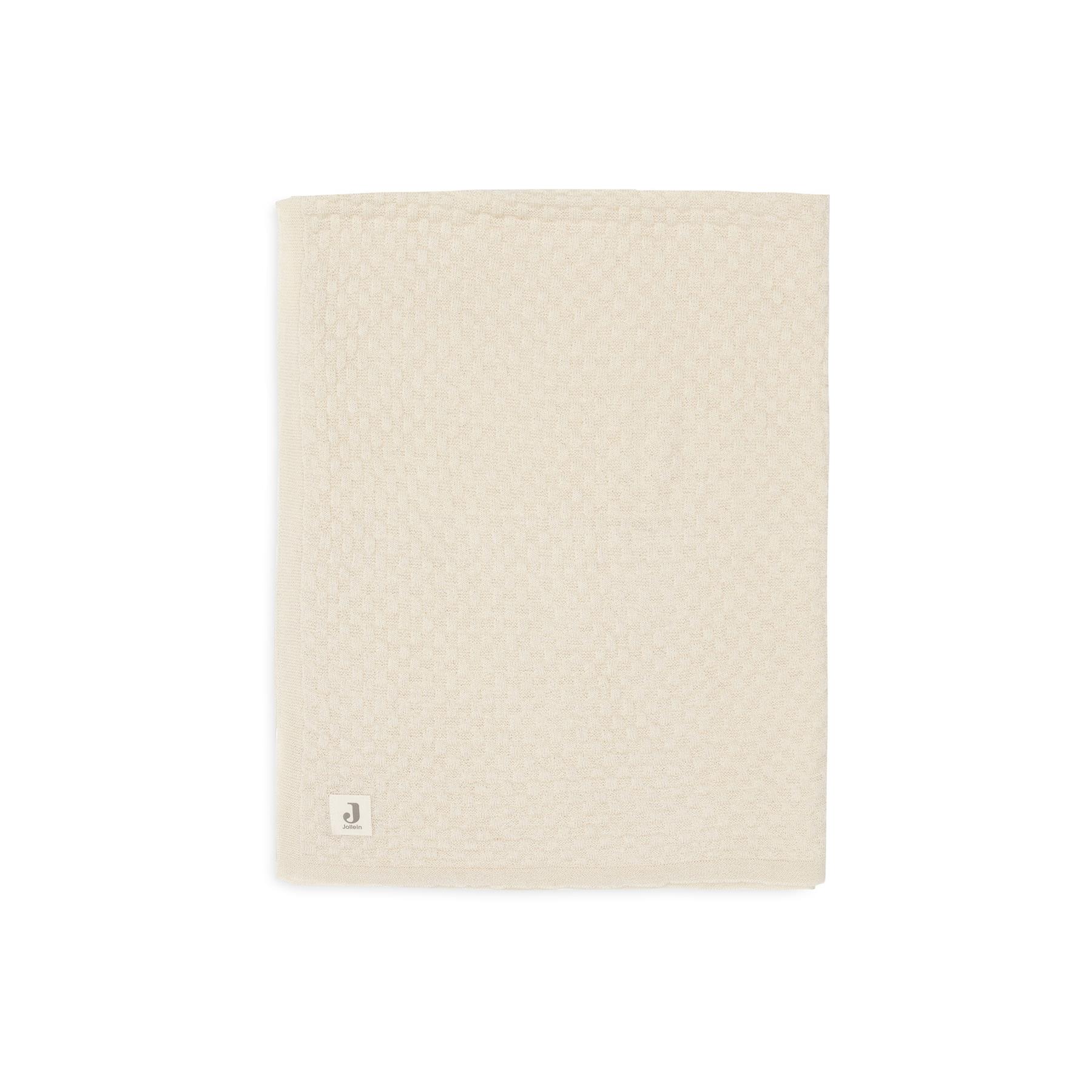 Jollein - Couverture Berceau weave knit merino wool BLANC Jollein