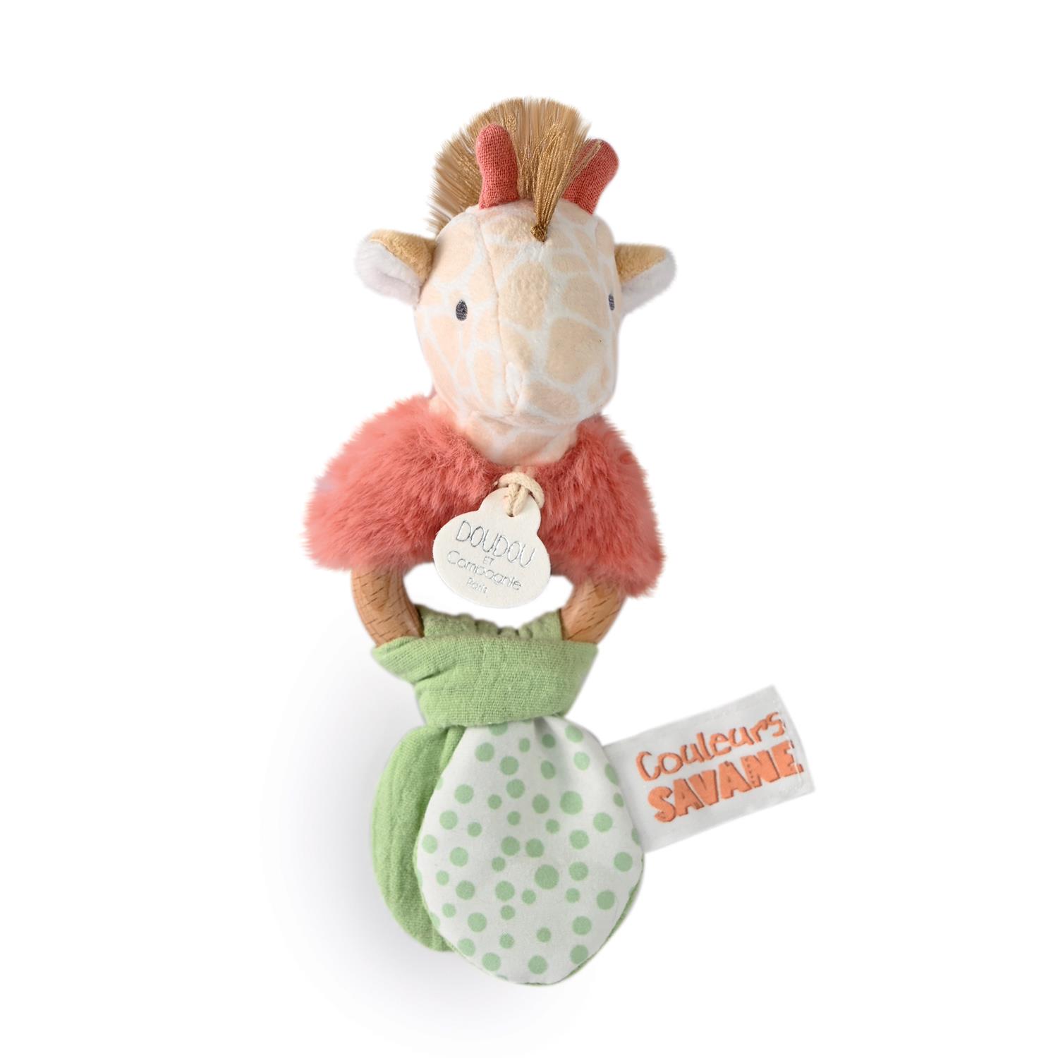 Doudou & Compagnie - Hochet Girafe BEIGE Doudou & Compagnie