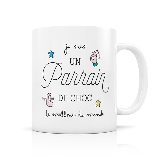 Label'tour Mug Céramique Parrain De Choc 