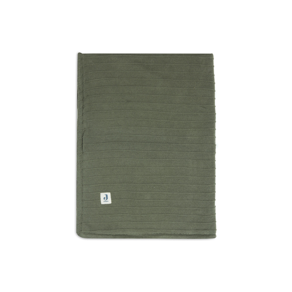 Couverture Berceau Pure Knit Velvet VERT Jollein