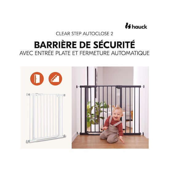 Hauck Barrières de sécurité Clear Step Autoclose 2 White  Hauck Barrières de sécurité Clear Step Autoclose 2 White
