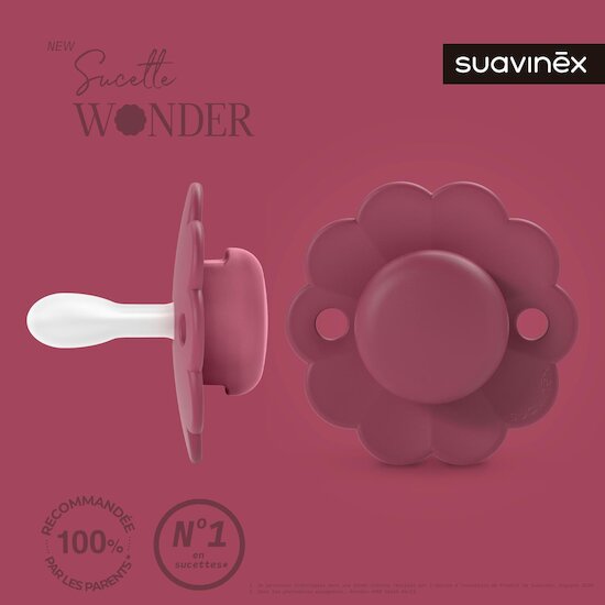 Suavinex Sucette reversible wonder Fushia  6-18 mois Suavinex Sucette reversible wonder Fushia  6-18 mois