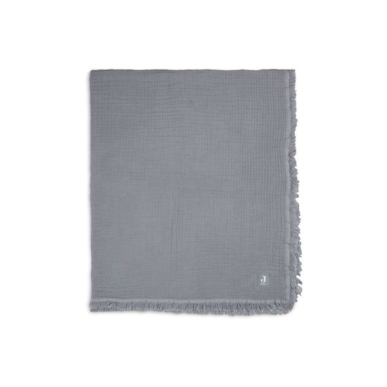 Jollein Couverture Lit Bébé Muslin Fringe Storm Grey 