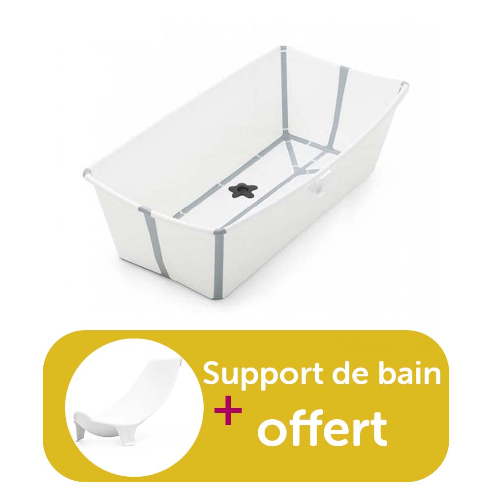 Stokke - Baignoire Flexi Bath X-Large Blanc achetée = support de bain offert  Stokke
