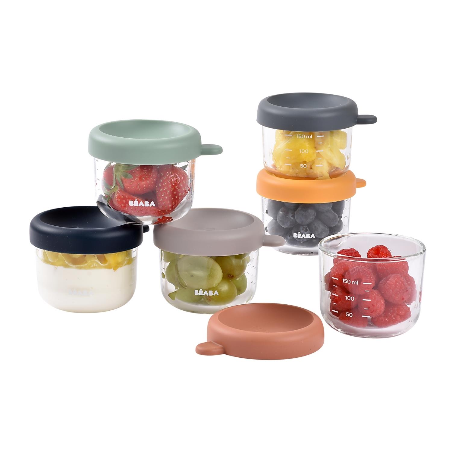 Coffret 6 portions verre MULTICOLORE Béaba