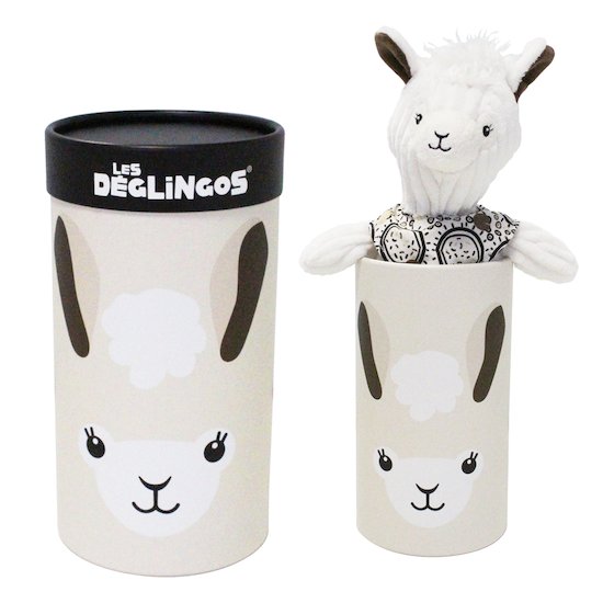 Les Déglingos Peluche Simply Muchachos Le Lama avec boîte cadeau  Grand