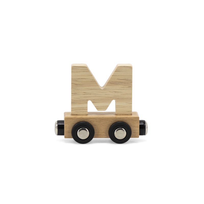Lettre Train Naturel Lettre M MULTICOLORE Tryco