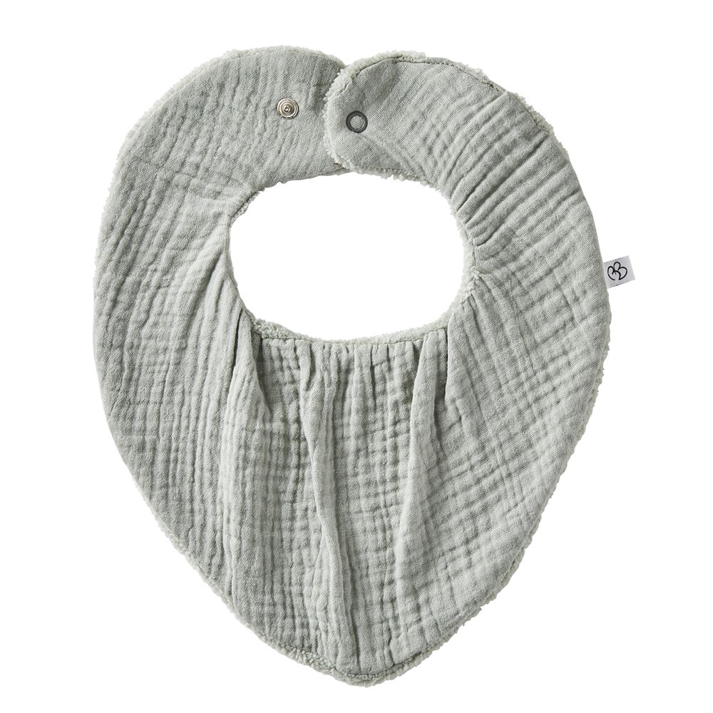 BB & Co - Bavoir bandana bambou / gaze VERT BB&Co