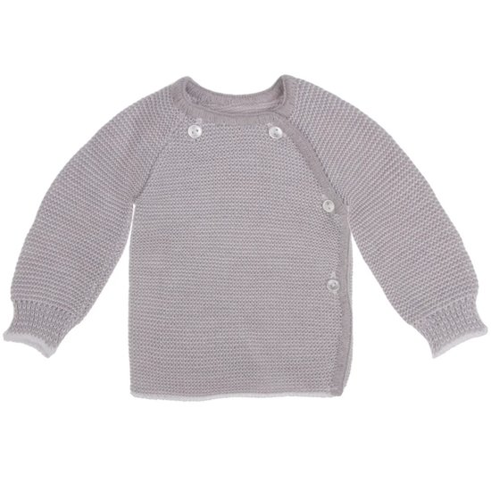 La Manufacture de layette Brassière de naissance avec manches raglantes Gris 1 mois