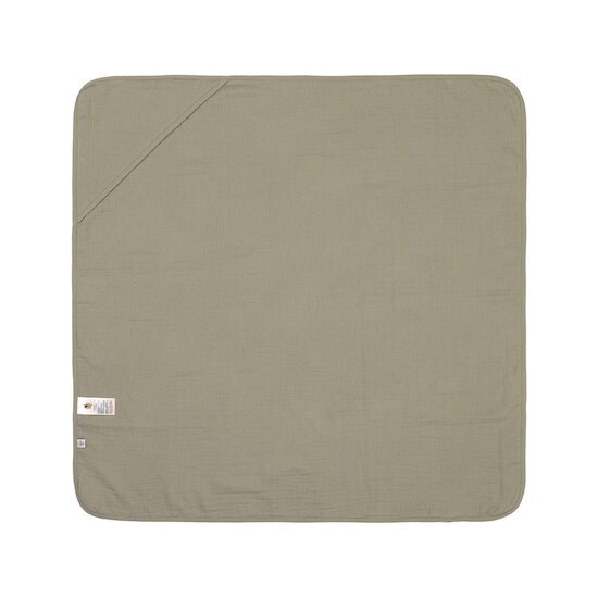 Lässig Cape de bain en mousseline Olive 