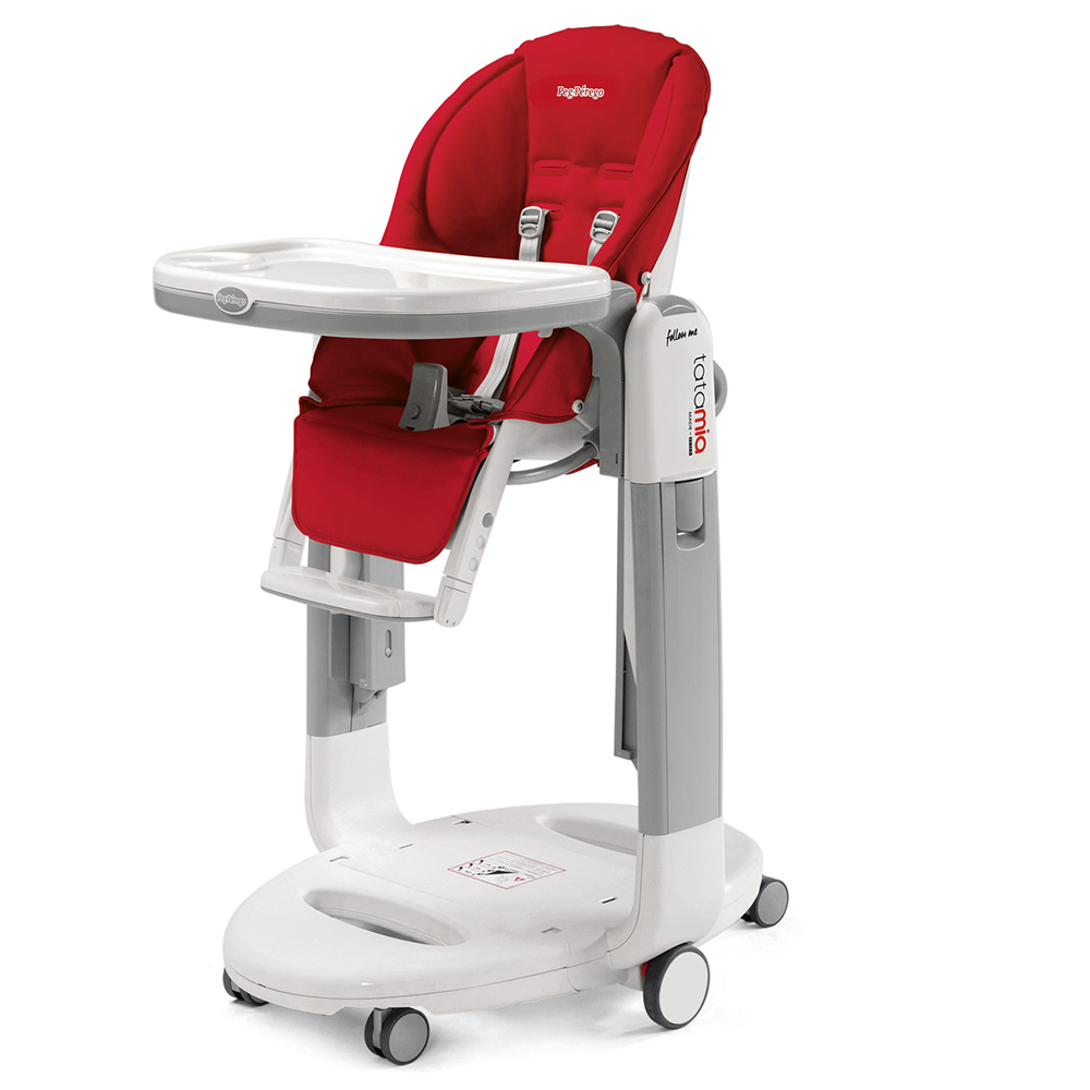 Chaise haute TATAMIA FOLLOW ME ROUGE Peg Perego