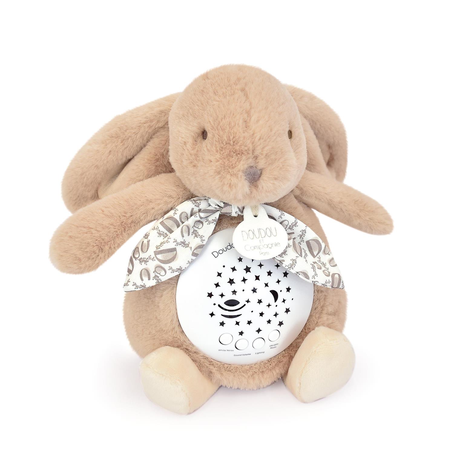 Doudou & Compagnie - Veilleuse musicale Lapin Projection BEIGE Doudou & Compagnie