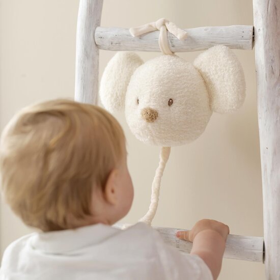 Nattou Peluche musical Teddy Tête Souris Écru  Nattou Peluche musical Teddy Tête Souris Écru