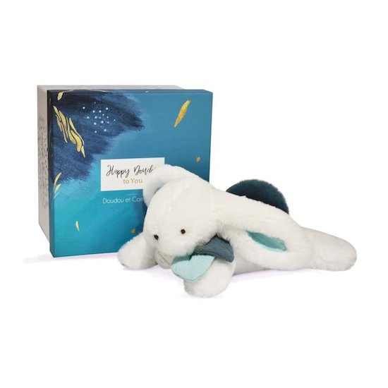 Doudou & Compagnie Doudou pantin Happy Pop Blanc 25 cm