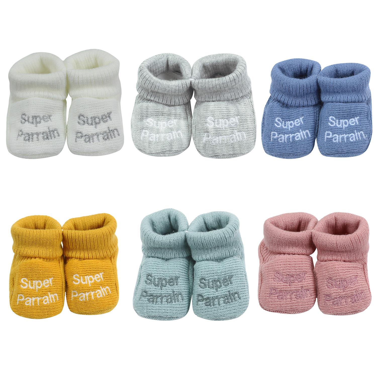 Trois Kilos Sept - Chaussons super parrain marraine MULTICOLORE Trois Kilos Sept