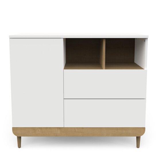 Demeyere Commode 1 porte 2 tirroirs Scandinave Hamilton Oak / White  Demeyere Commode 1 porte 2 tirroirs Scandinave Hamilton Oak / White