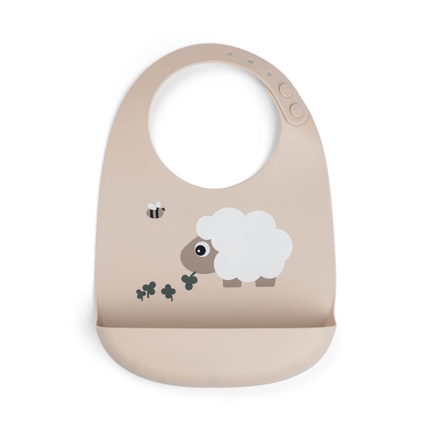 Bavoir silicone Sheepy BEIGE Done by Deer