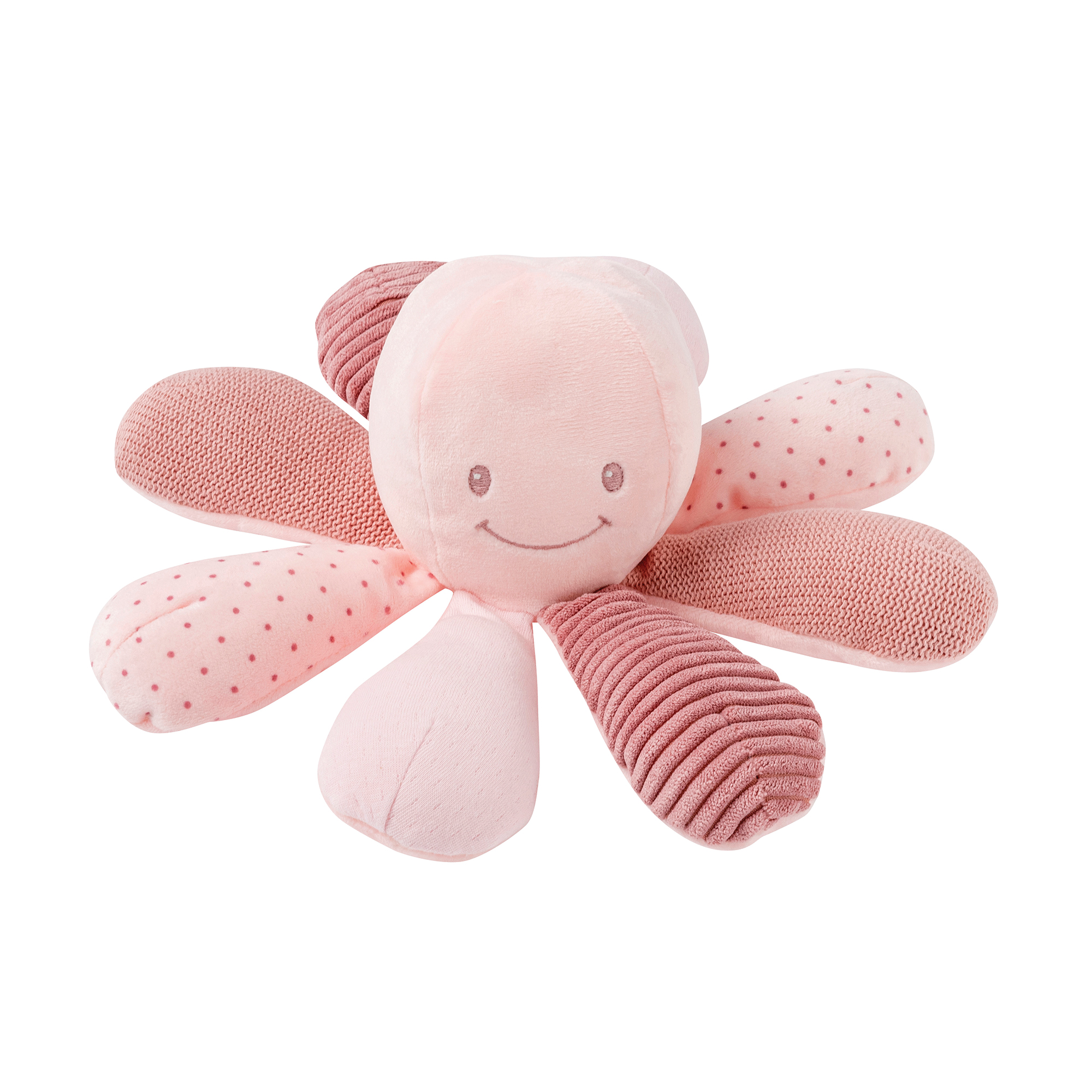 Peluche d'activités poulpe ROSE Nattou