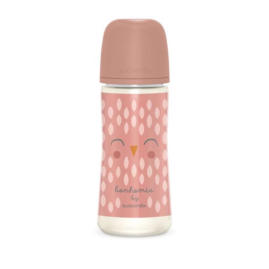 Suavinex Biberon Bonhomia avec tétine Sxpro L Rose 360 Ml