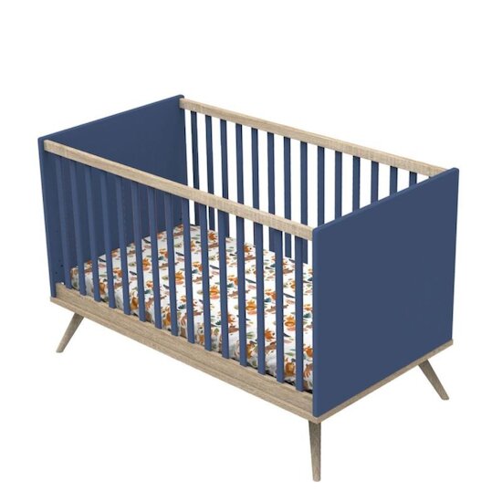 Sauthon Original Little big bed Boréale 70x140 cm Chêne Doré - Bleu Nuit 70x140 cm