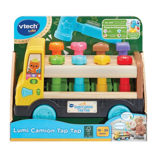 Vtech Baby Jouet Lumi camion tap tap Multicolore  Vtech Baby Jouet Lumi camion tap tap Multicolore