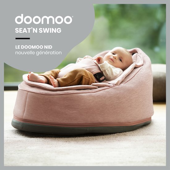 Babymoov Doomoo Seat'n Swing transat et balancelle 2 en 1 Rose  Babymoov Doomoo Seat'n Swing transat et balancelle 2 en 1 Rose