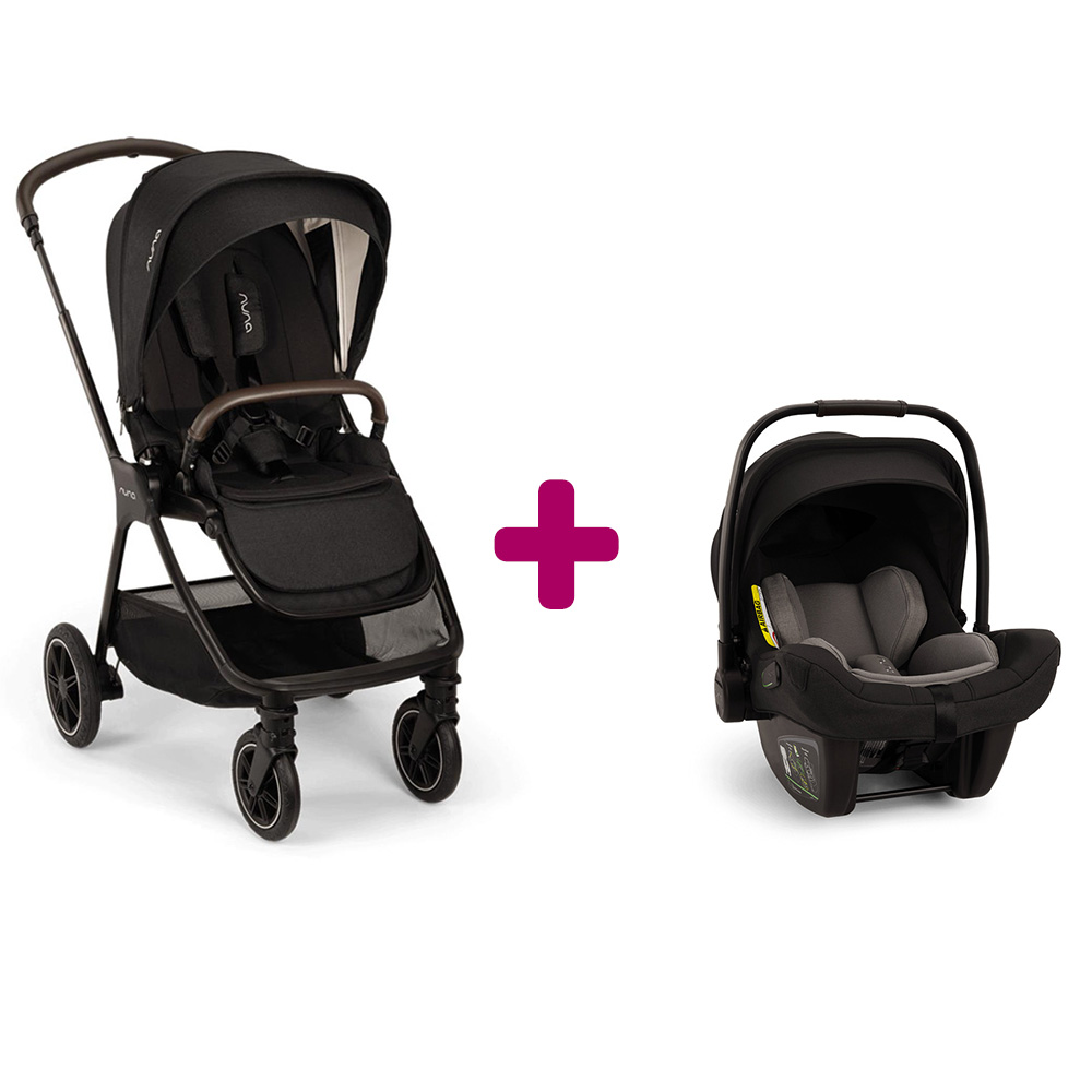 Nuna - Pack Poussette duo Triv Next Caviar + coque Pipa Next Caviar  Nuna