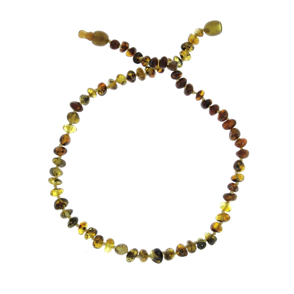 Collier ambre Baltique - forme baroque GRIS BalticWay