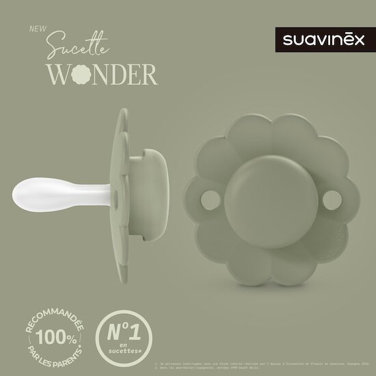 Suavinex Sucette reversible wonder Green 6-18 mois Suavinex Sucette reversible wonder Green 6-18 mois