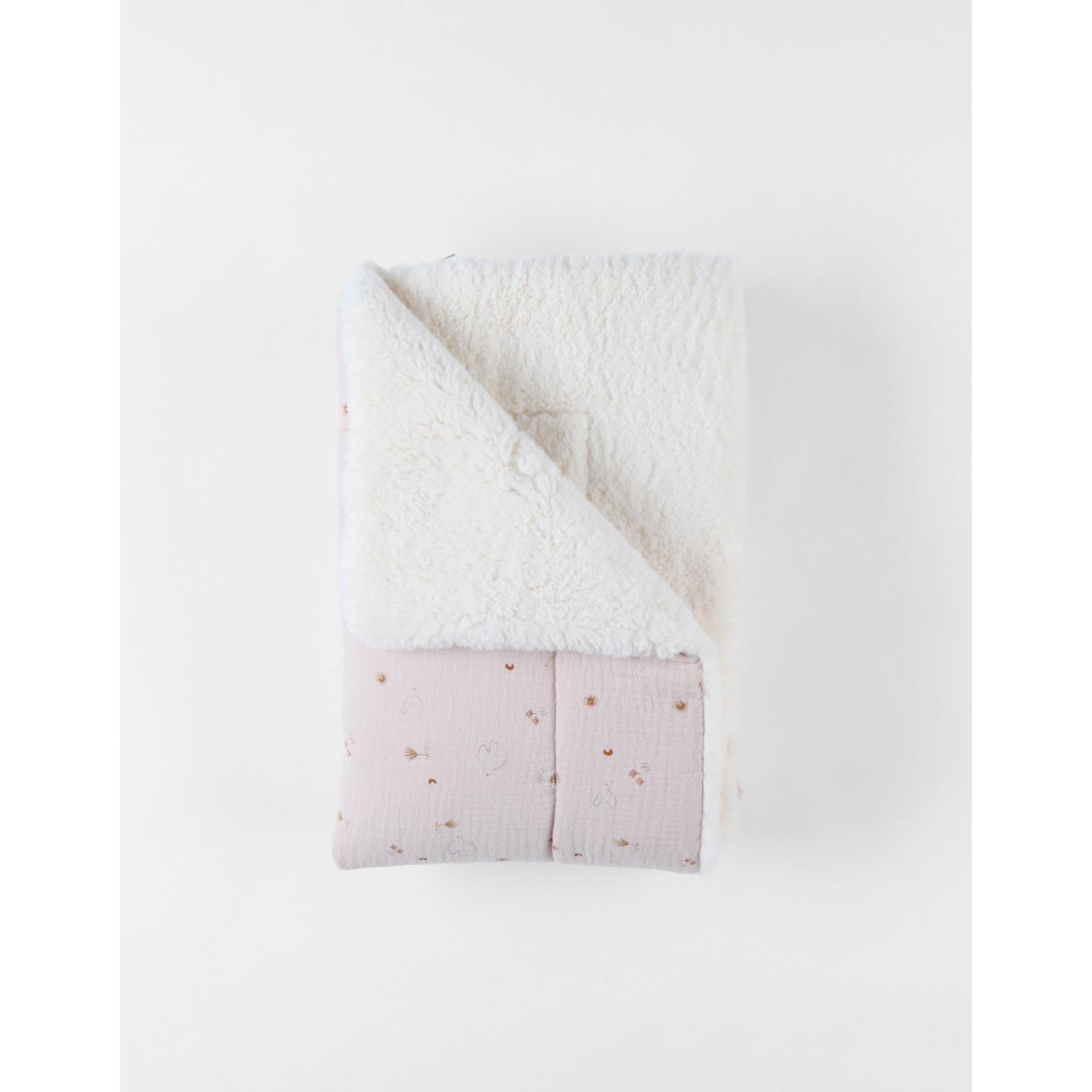 Couverture mousseline & sherpa B&M BEIGE Noukie's