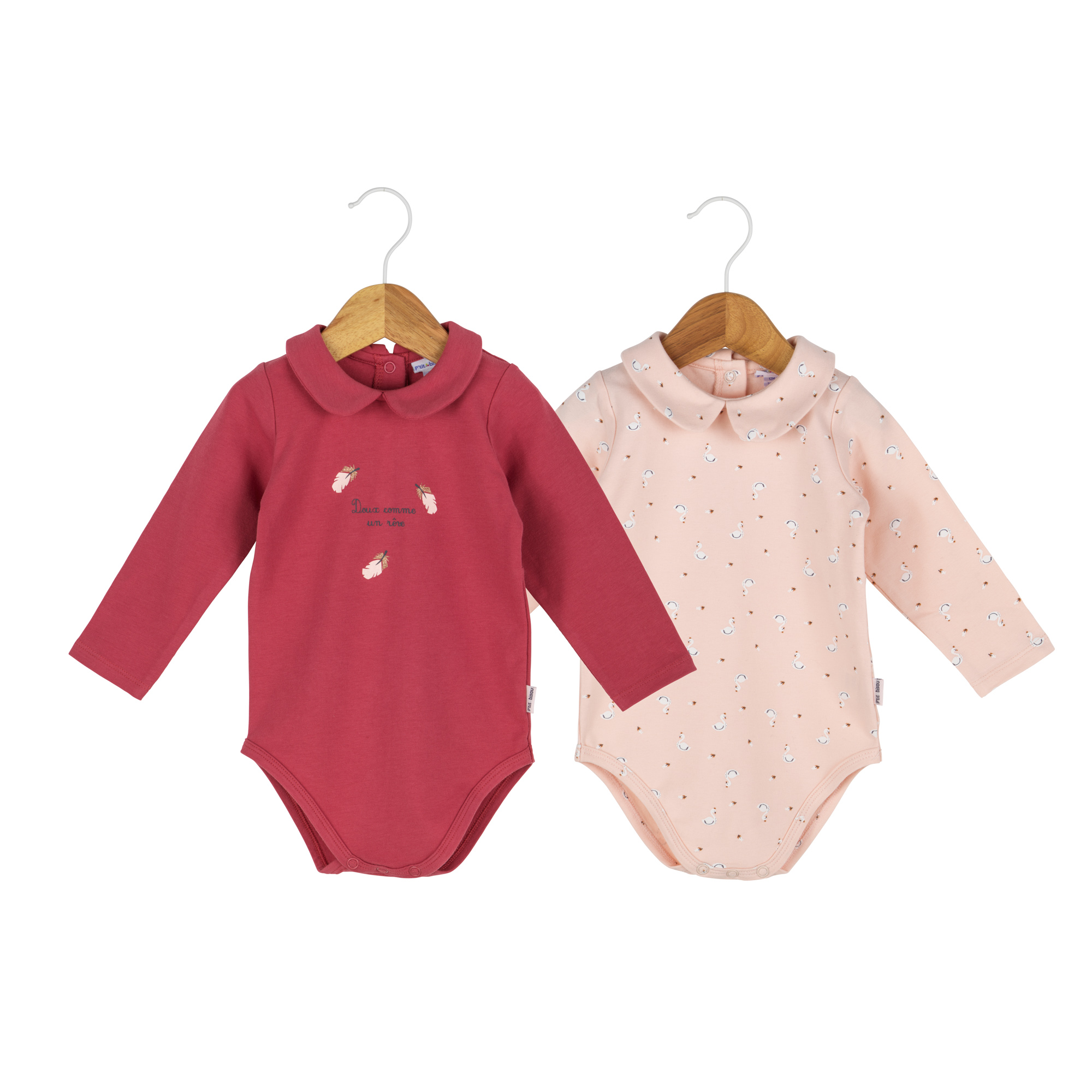 2 bodies ML Emouche MULTICOLORE P’tit bisou