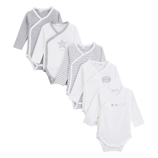 P’tit bisou Lot 5 bodies  Gris 