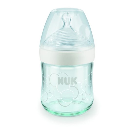 Nuk Biberon Nature Sense Verre silicone blanc 120 ml