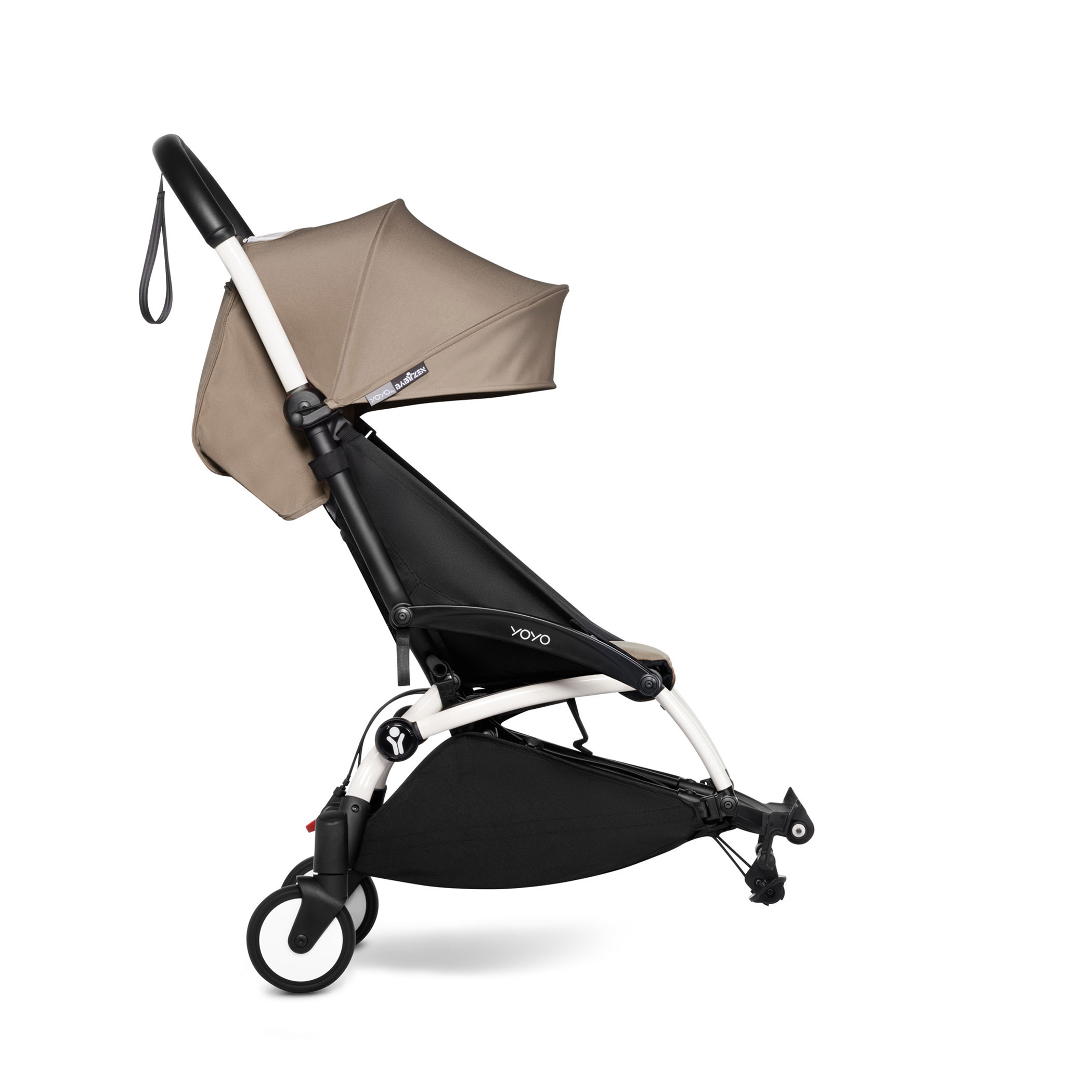 Babyzen - Cadre blanc poussette YOYO² Connect + Pack 6+ Taupe  BABYZEN