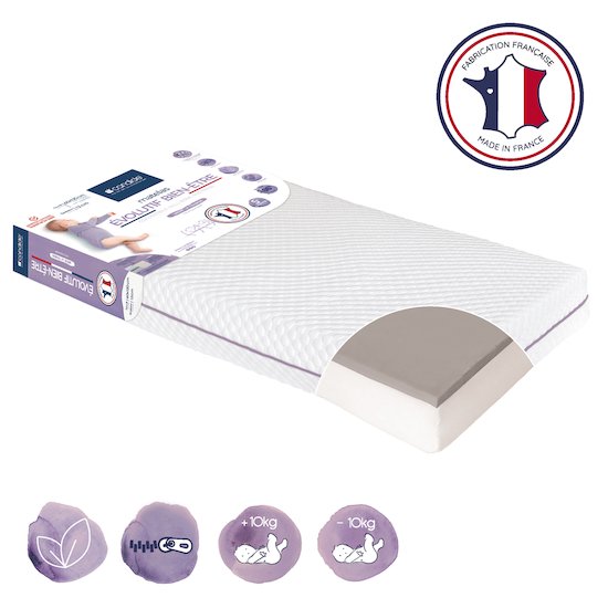 Matelas pour lit de bébé ou lit d'enfant montessori lullaby 70x140. Hauteur  12 cm +/-2. - Conforama