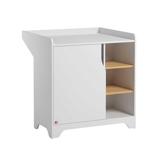 Vox Commode avec plan à langer Leaf Blanc/Bois 