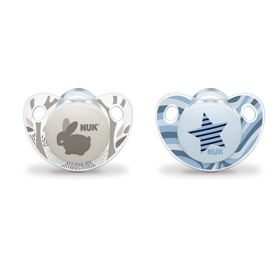 Nuk Lot de 2 sucettes physiologiques Trendline Taille 2  Taille 2