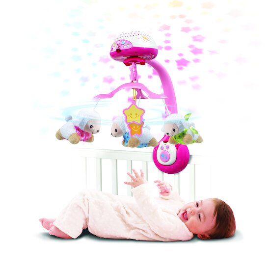 Vtech Baby Lumi mobile Compte-moutons Rose  Vtech Baby Lumi mobile Compte-moutons Rose