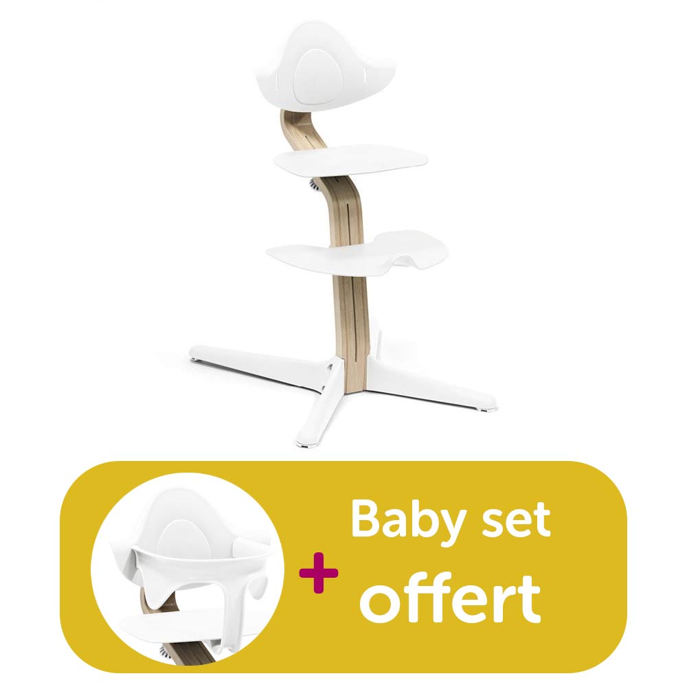 Stokke - Chaise Haute Nomi Natural White acheté = baby set offert  Stokke