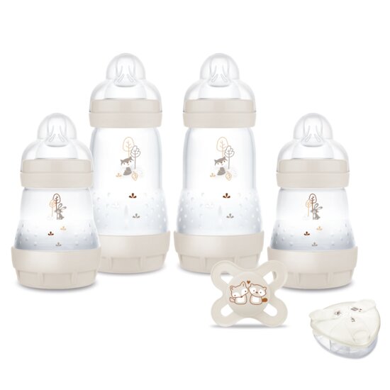 Coffret de 4 biberons + 1 sucette ultra-douce 0-6 mois + 1 goupillon - Made  in Bébé