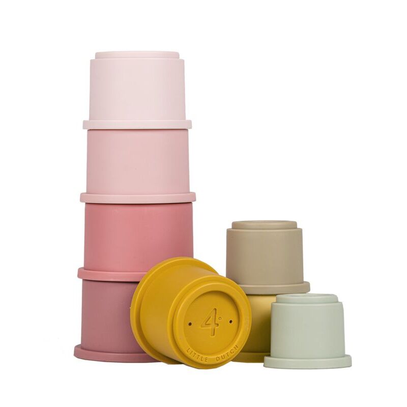 LITTLE DUTCH - Gobelets empilables ROSE Little Dutch