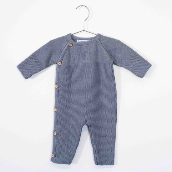 La Manufacture de layette Combinaison sans pied Tout Petits Chats Bleu orage Naissance