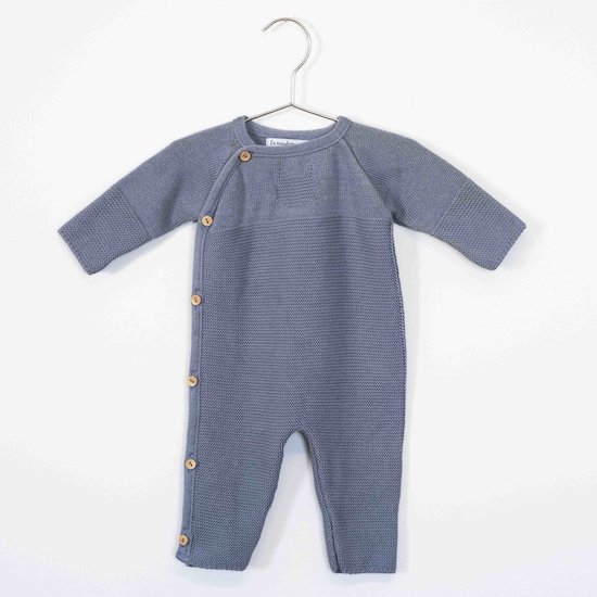 La Manufacture de layette Combinaison sans pied Tout Petits Chats Bleu Orage 