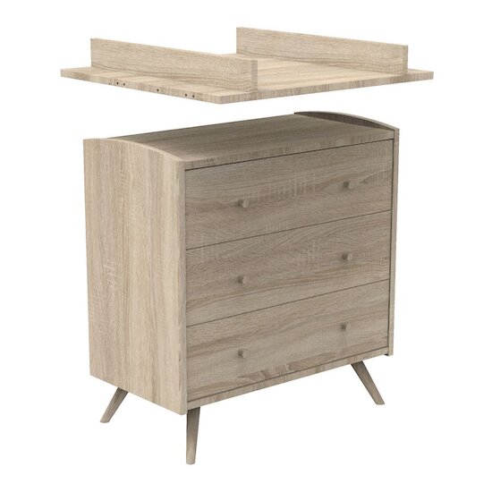 Sauthon Commode 3 tirrois Access Chêne Doré  Sauthon Commode 3 tirrois Access Chêne Doré
