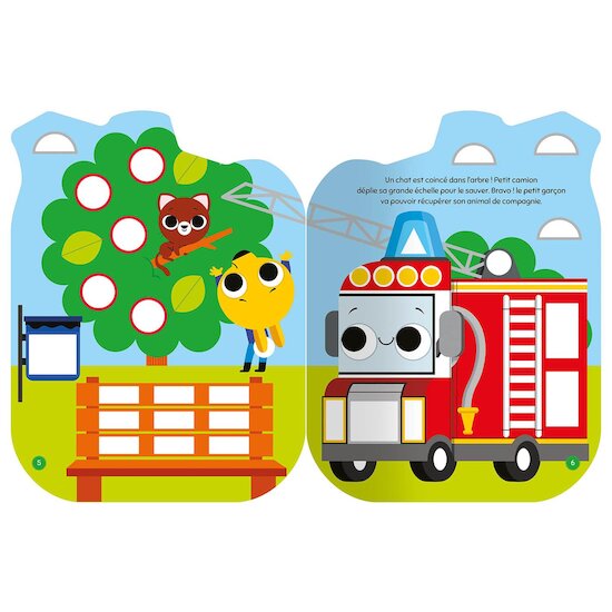 Auzou Livre L'aventure de petit camion de pompier Multicolore  Auzou Livre L'aventure de petit camion de pompier Multicolore